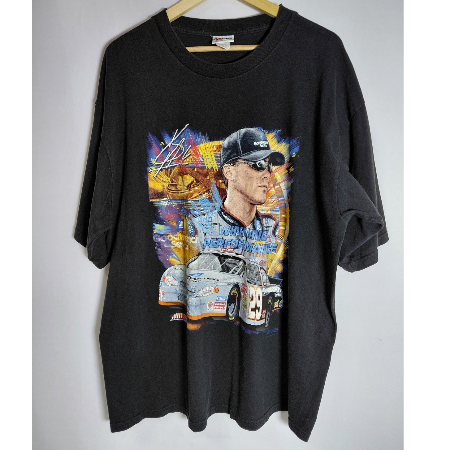 Chase Authentics Graphic Print T-Shirt Black Knit Men Size Xxl-See Measurements